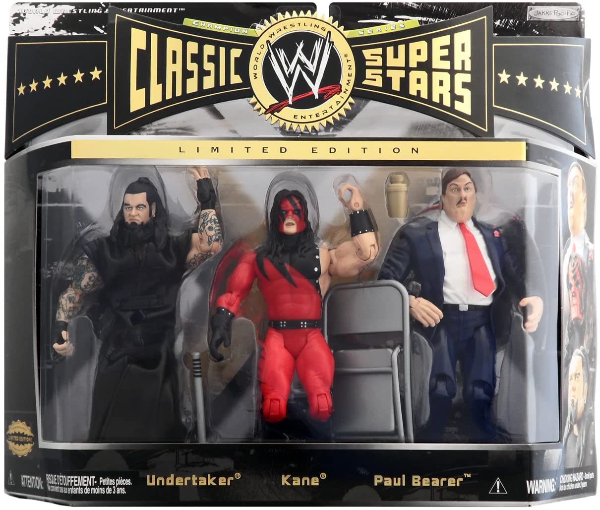 WWE Jakks Pacific Classic Superstars 3-Packs 7 Undertaker, Kane & Paul Bearer