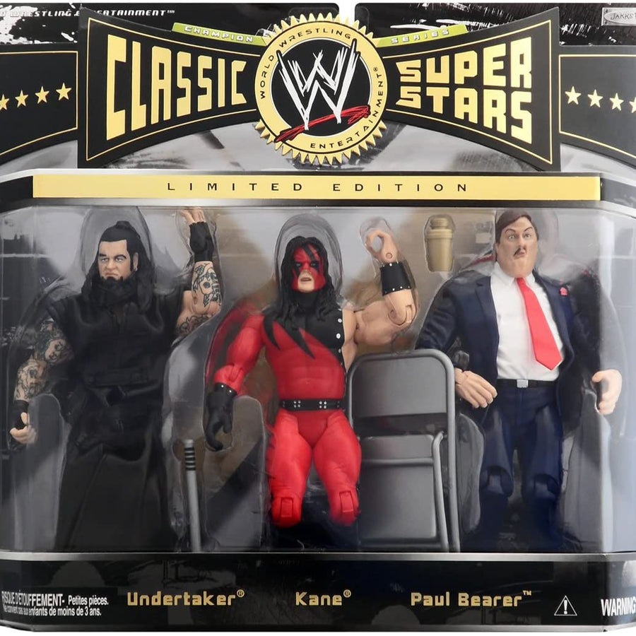 WWE Jakks Pacific Classic Superstars 3-Packs 7 Undertaker, Kane & Paul Bearer Action & Toy Figures PWcatalog