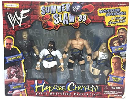 1999 WWF Jakks Pacific SummerSlam '99 Hardcore Champions Box Set: Big Boss Man, Mankind, Al Snow & Hardcore Holly [Exclusive] Action & Toy Figures PWcatalog