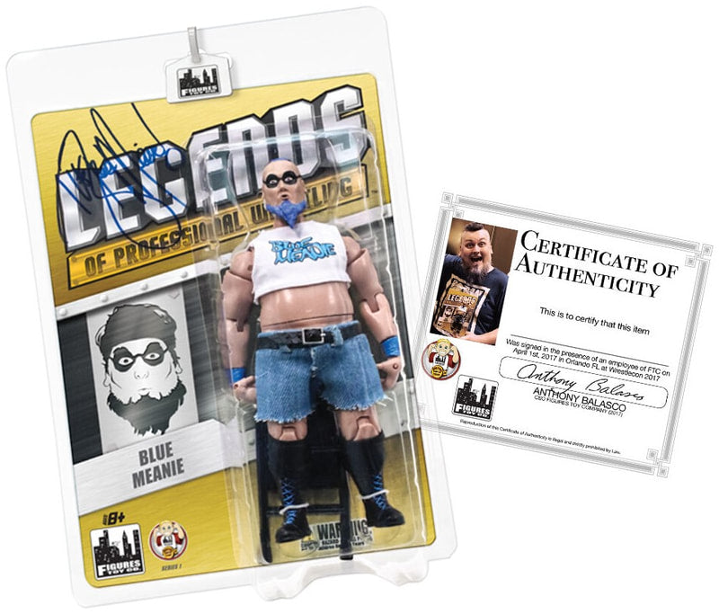 FTC Legends of Professional Wrestling [Modern] 1 Blue Meanie [Autographed Edition] Action & Toy Figures PWcatalog