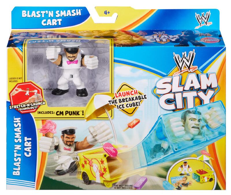 WWE Mattel Slam City Wrestling Rings & Playsets: Blast 'N' Smash Cart [With CM Punk] Action & Toy Figures PWcatalog
