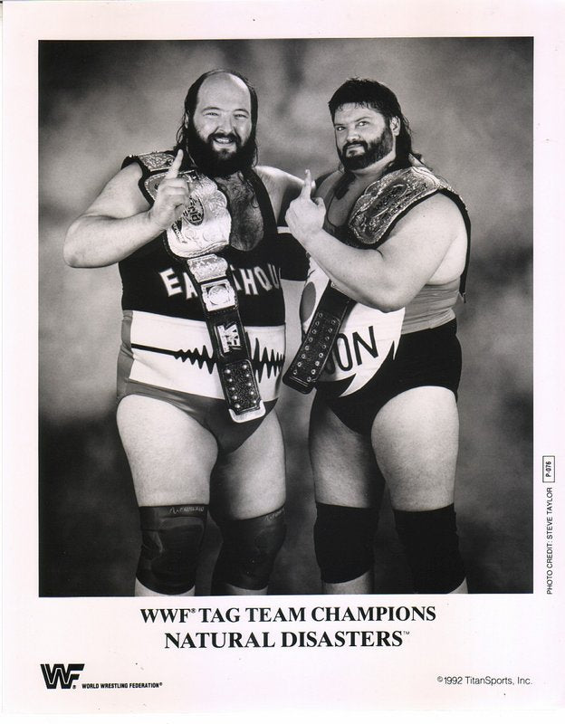 1992 WWF TAG TEAM CHAMPIONS Natural Disasters P076b (RARE) b/w PW Catalog