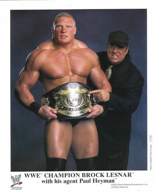 2002 WWE CHAMPION Brock Lesnar w/Agent Paul Heyman P792 (RARE) color 