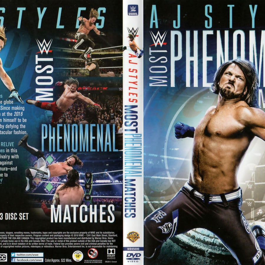 aj styles wwe most phenomenal matches DVDs & Videos Pwcatalog