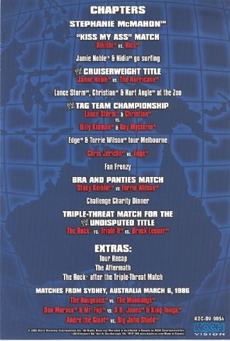 wwe global warning tour melbourne interieur DVDs & Videos Pwcatalog