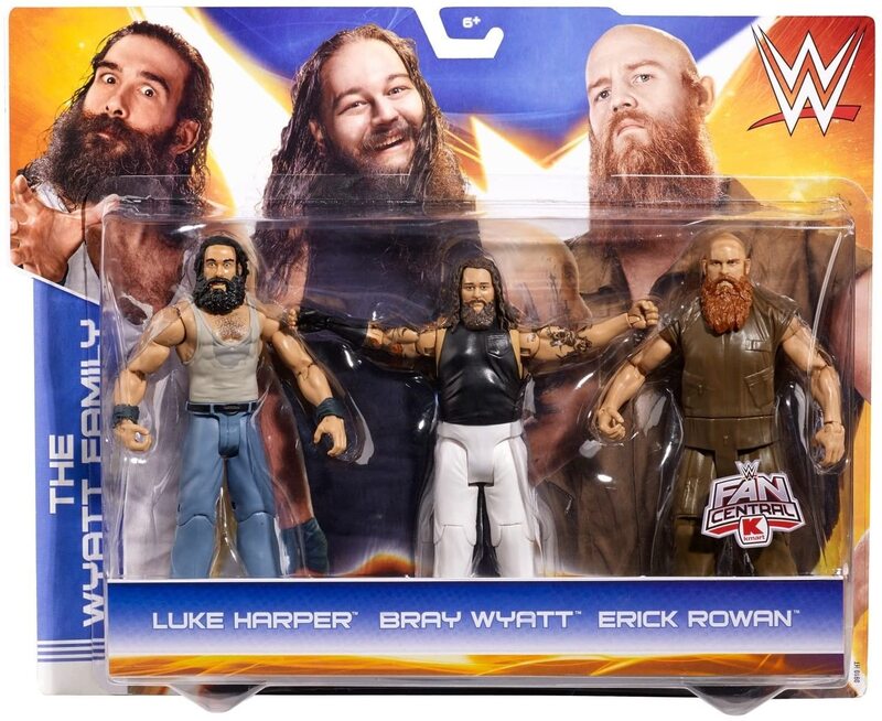 WWE Mattel Triple Threat Match 3 The Wyatt Family: Luke Harper, Bray Wyatt & Erick Rowan [Exclusive] Action & Toy Figures PWcatalog