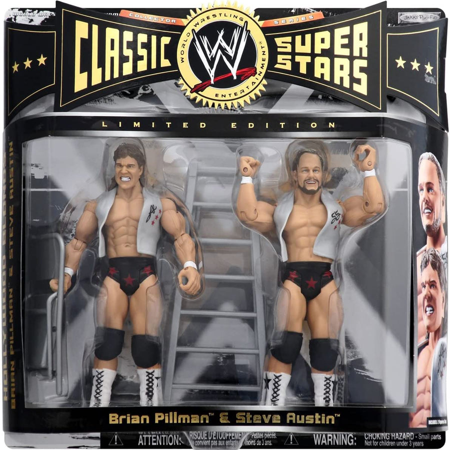 WWE Jakks Pacific Classic Superstars 2-Packs 6 Hollywood Blonds: Brian Pillman & Steve Austin Action & Toy Figures PWcatalog