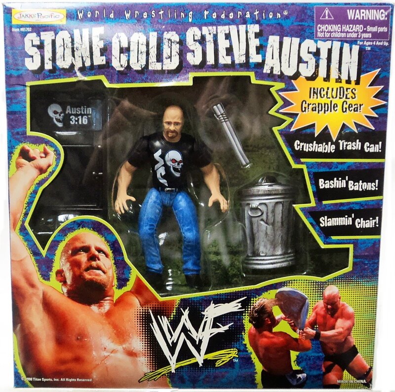 1999 WWF Jakks Pacific Stone Cold Steve Austin with Grapple Gear [Exclusive] Action & Toy Figures PWcatalog