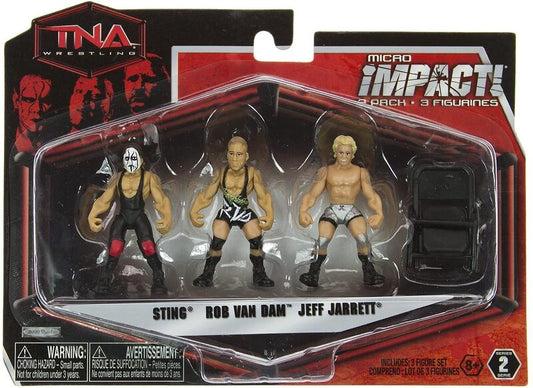 TNA/Impact Wrestling Jakks Pacific Micro Impact! 2 Sting, Rob Van Dam & Jeff Jarrett