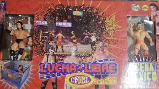 CMLL Hag Distribuidoras Super Estrellas Wrestling Rings & Playsets: Arena Mexico [With Hijo del Perro Aguayo & Hector Garza Jr.]