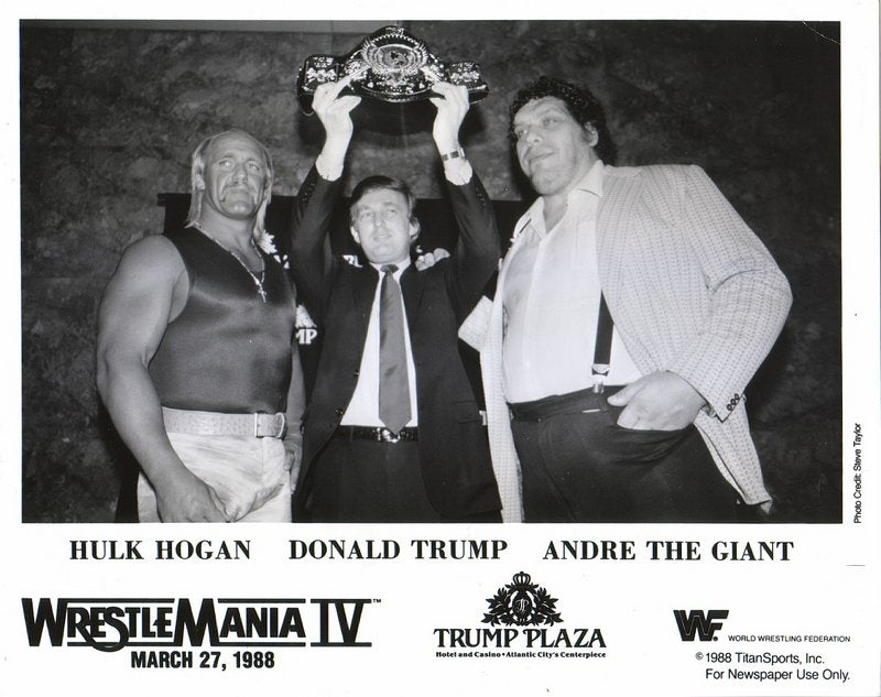 1988 Hulk Hogan/ Andre The Giant w/Donald Trump WM4 (RARE)