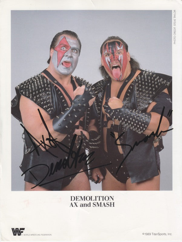 1989 Demolition (signed by both) color PWcatalog