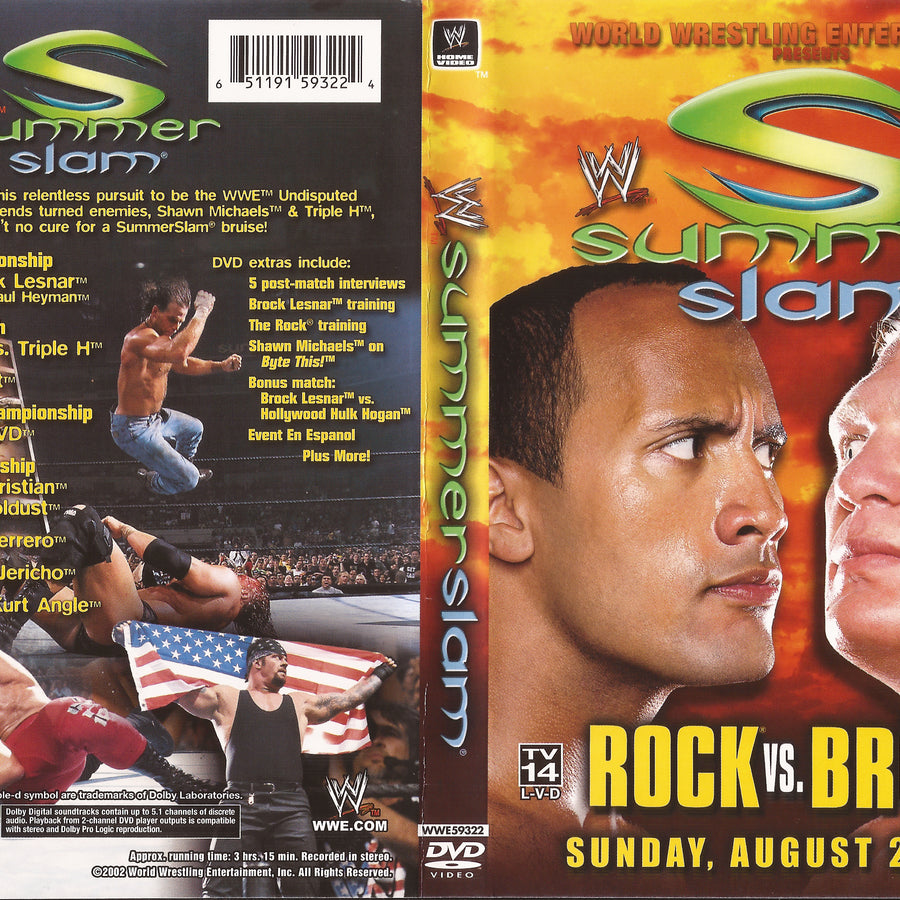 Summerslam 2002 DVDs & Videos Pwcatalog