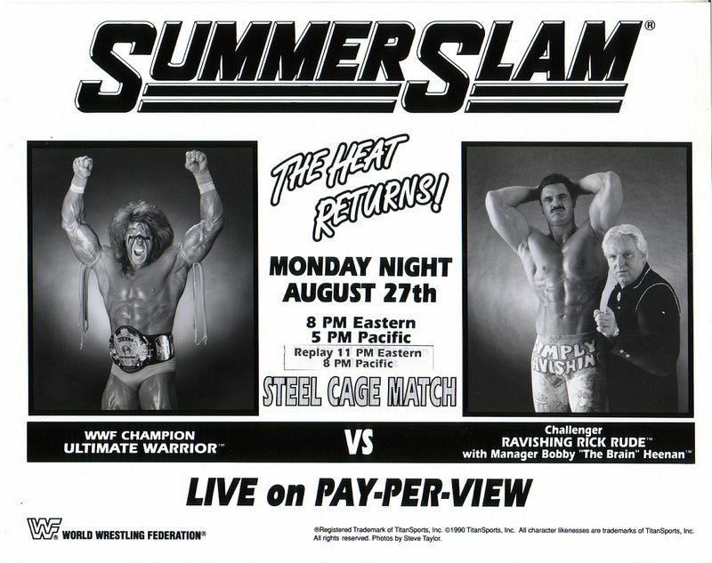 1990 Summerslam Warrior vs. Rude PWcatalog