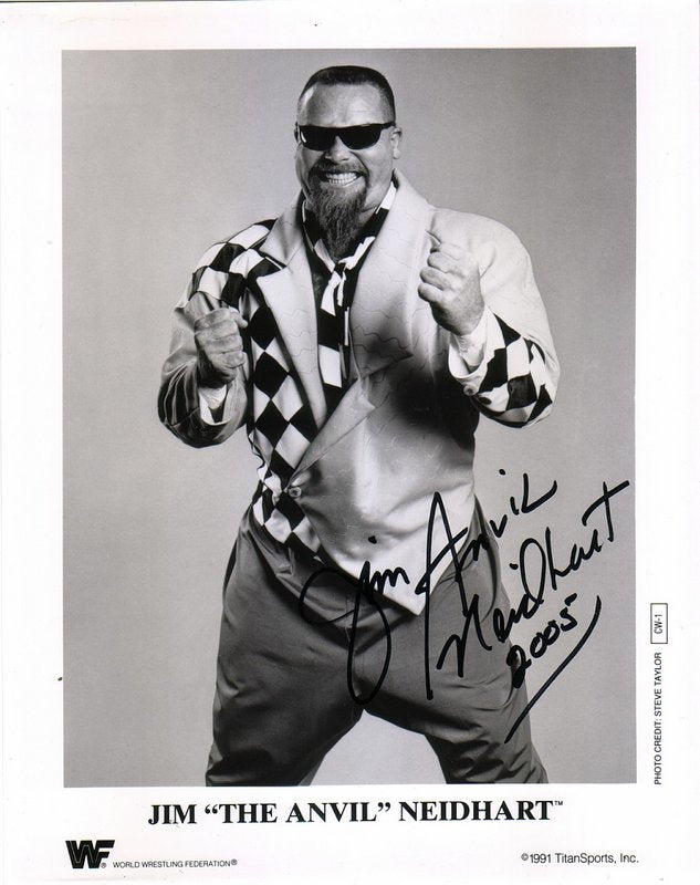 1991 Jim "The Anvil" Neidhart (signed) CW-1 PWcatalog