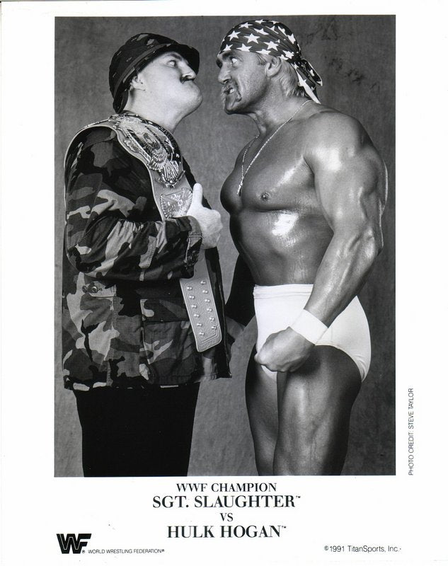 WWF-Promo-Photos1991-WWF-CHAMPION-Sgt.-Slaughter-vs.-Hulk-Hogan-
