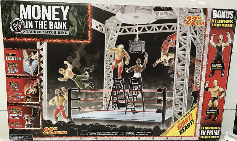 WWE Jakks Pacific Money in the Bank Ladder Match Ring [With Jeff Hardy & Mr. Kennedy] Action & Toy Figures PWcatalog