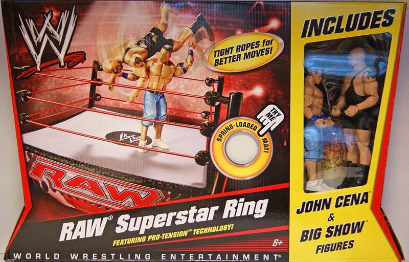 WWE Mattel Raw Superstar Ring [With John Cena & Big Show] Action & Toy Figures PWcatalog