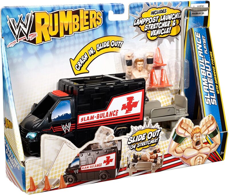 WWE Mattel Rumblers 2 Slam-bulance Slideout Playset [With Sheamus] Action & Toy Figures PWcatalog