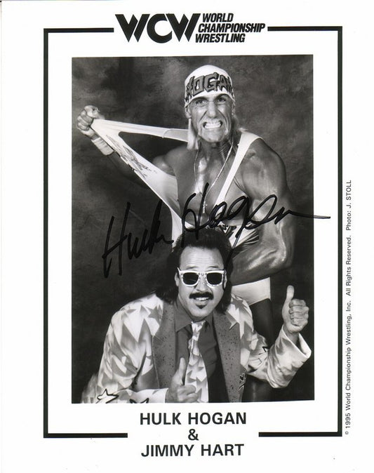 WCW Hulk Hogan (signed)& Jimmy Hart