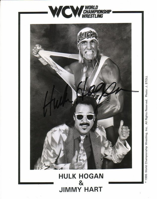 WCW Hulk Hogan (signed)& Jimmy Hart 