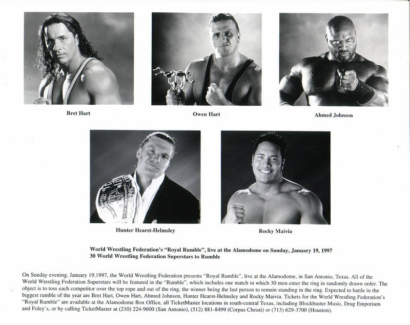 1997 Royal Rumble Participants B PWcatalog