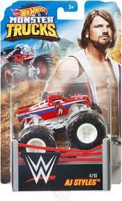 WWE Monster trucks Hot wheels AJ Styles