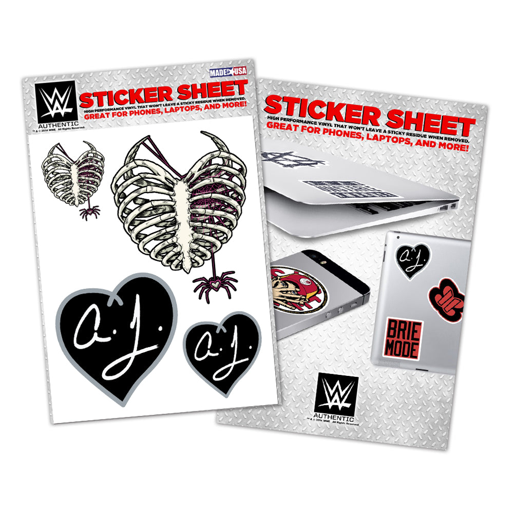 AJ Lee Vinyl Sticker Sheet