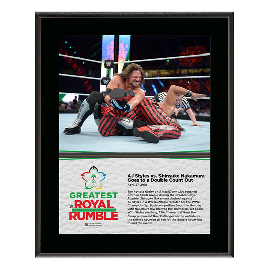 AJ Styles Greatest Royal Rumble 2018 10 x 13 Photo Plaque