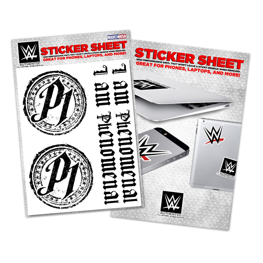 AJ Styles P1 Sticker Sheet Pwcatalog