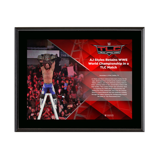AJ Styles TLC 2016 10 x 13 Commemorative Photo Plaque