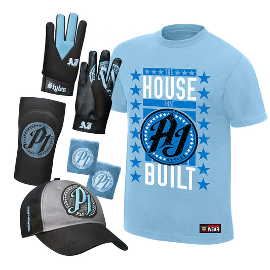 AJ Styles The House That AJ Built Youth T-Shirt Package