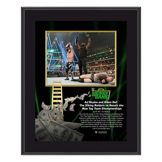 AJ Styles & Omos Money In The Bank 10x13 Commemorative Plaque