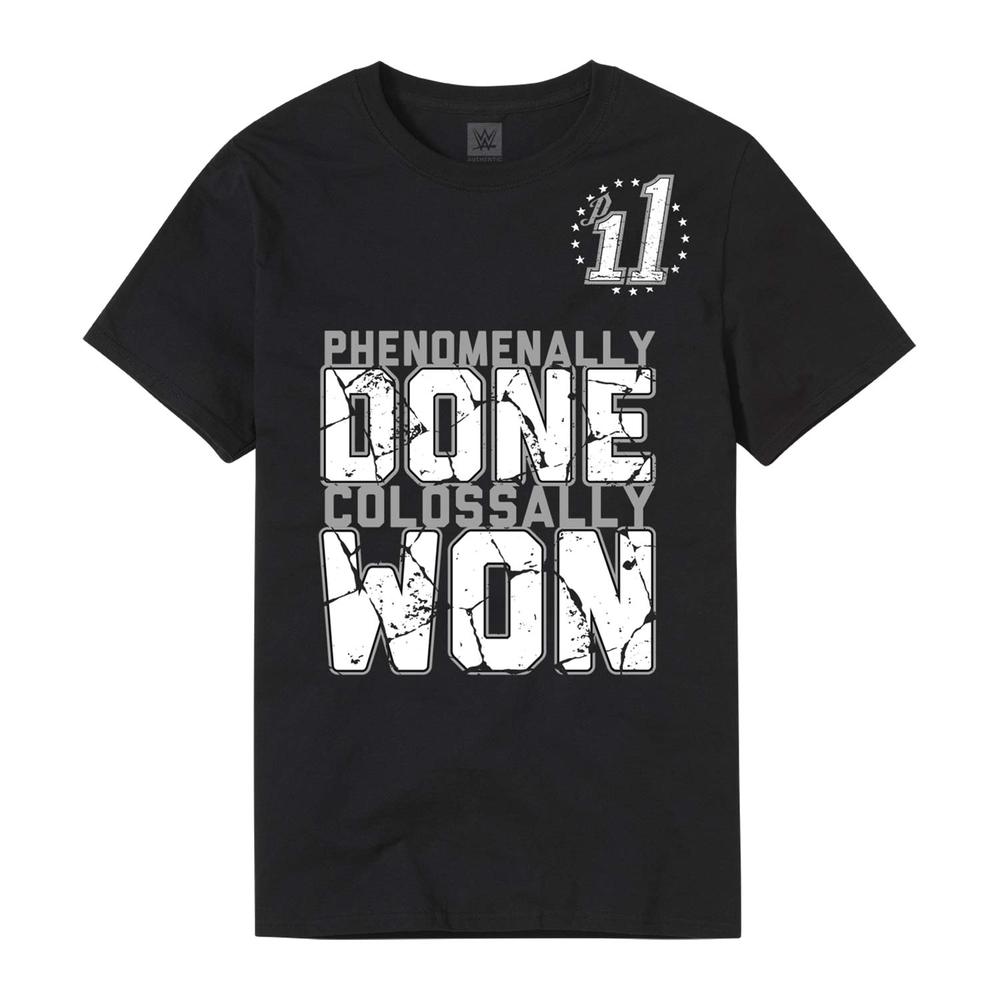 AJ Styles & Omos Phenomenally Done Colossally Won Authentic T-Shirt Pwcatalog