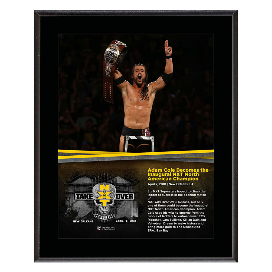 Adam Cole NXT TakeOver New Orleans 10 x 13 Photo Plaque Pwcatalog