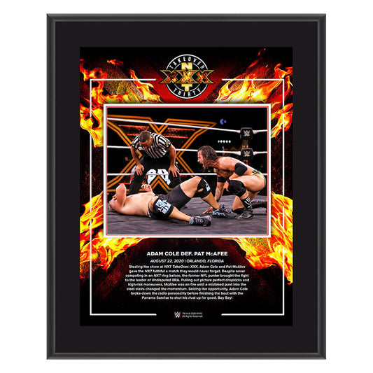 Adam Cole NXT Takeover XXX 2020 10x13 Commemorative Plaque