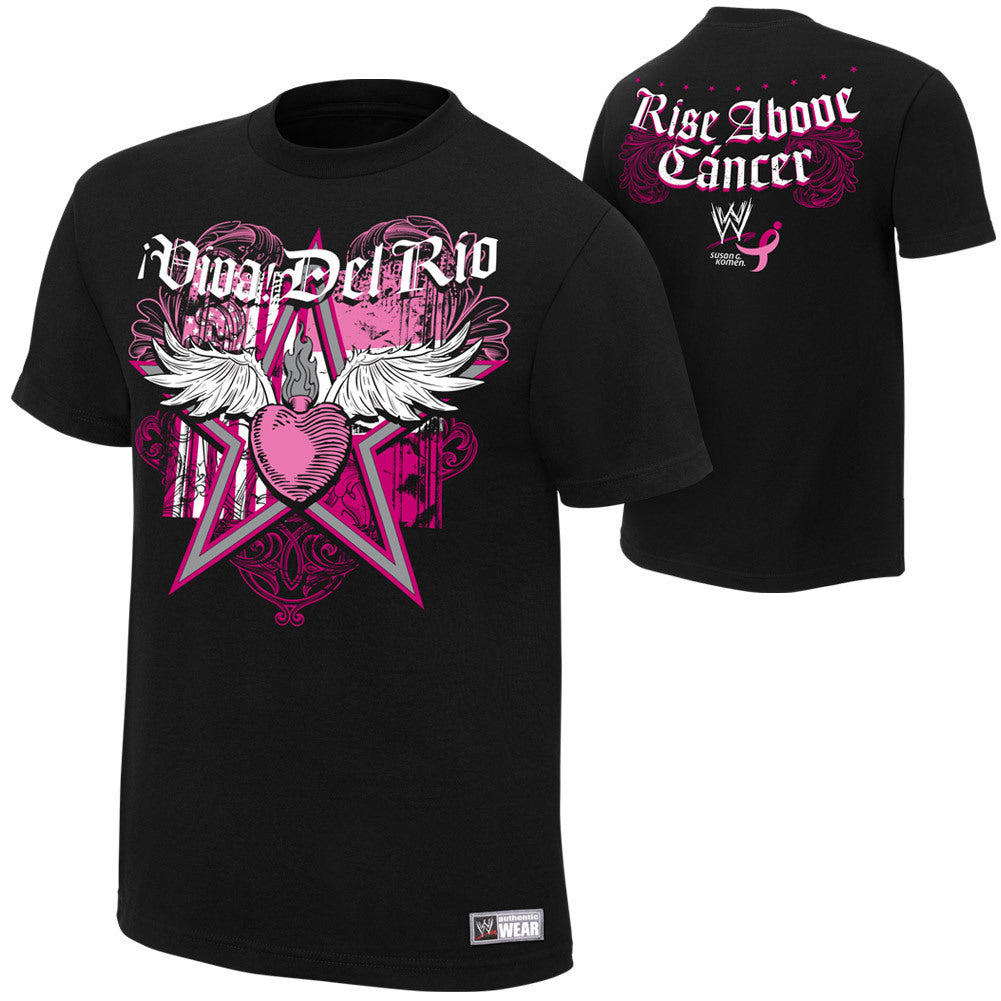 Alberto Del Rio Rise Above Cancer Black T-Shirt Pwcatalog