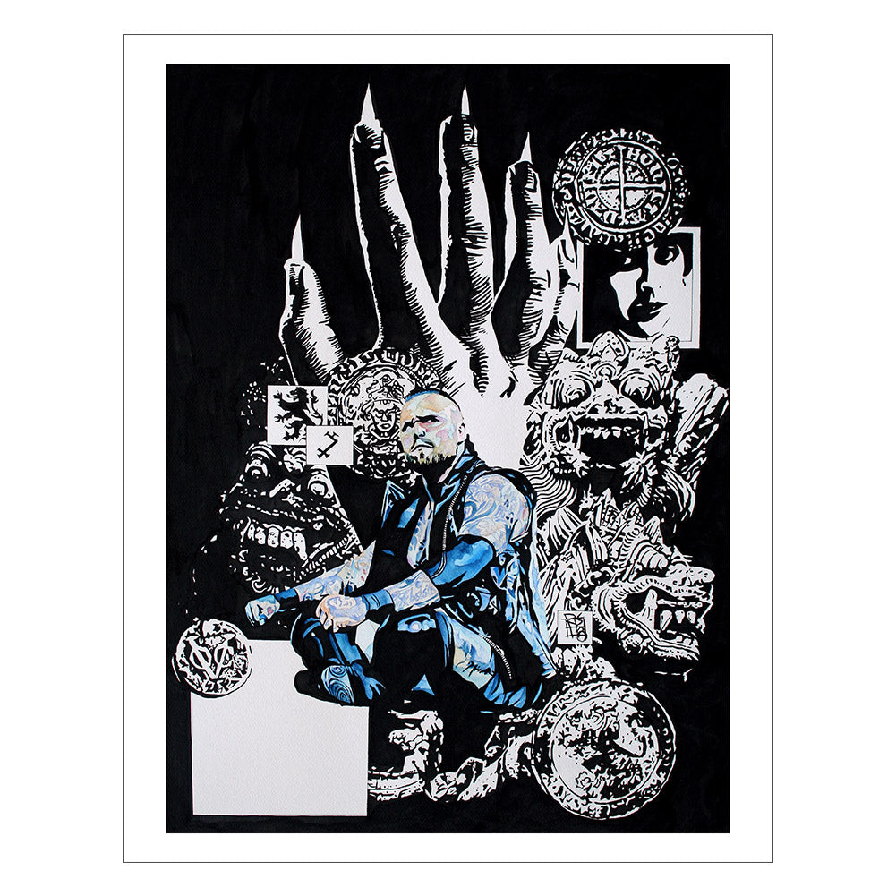 Aleister Black 11 x 14 Rob Schamberger Art Print Pwcatalog