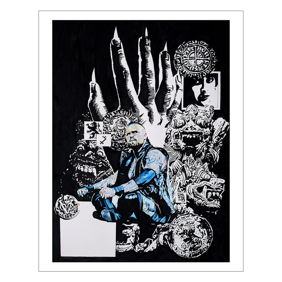 Aleister Black 11 x 14 Rob Schamberger Art Print Pwcatalog