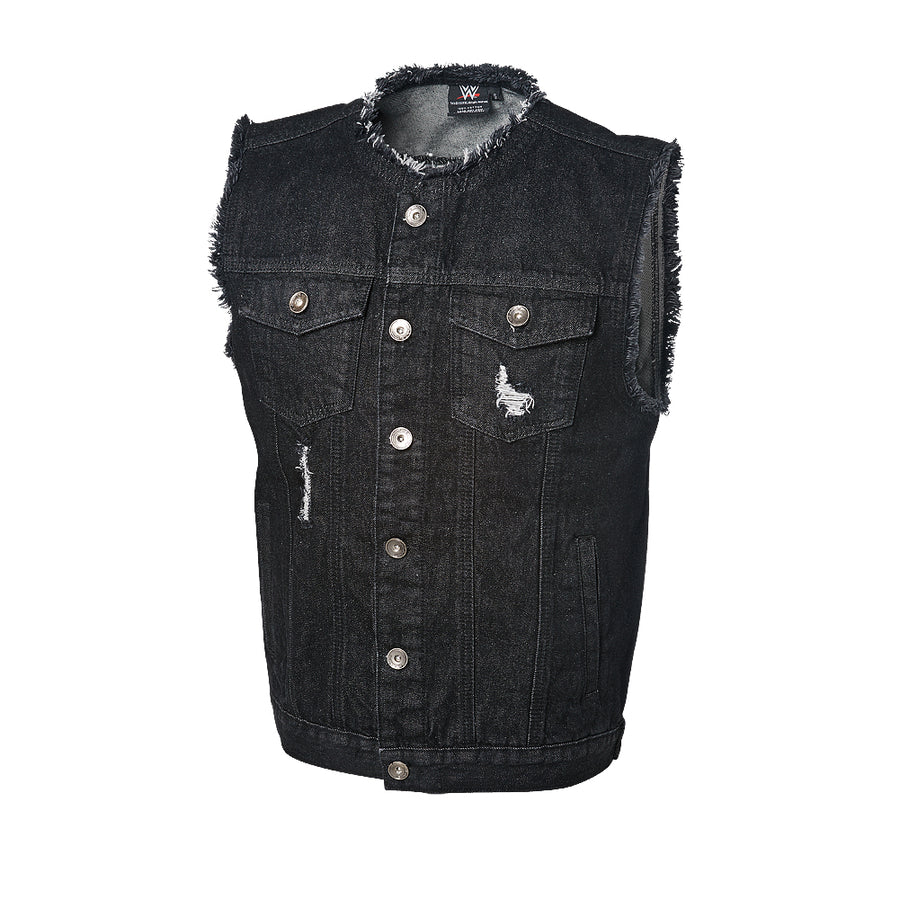 Aleister Black Fade To Black Denim Vest Pwcatalog