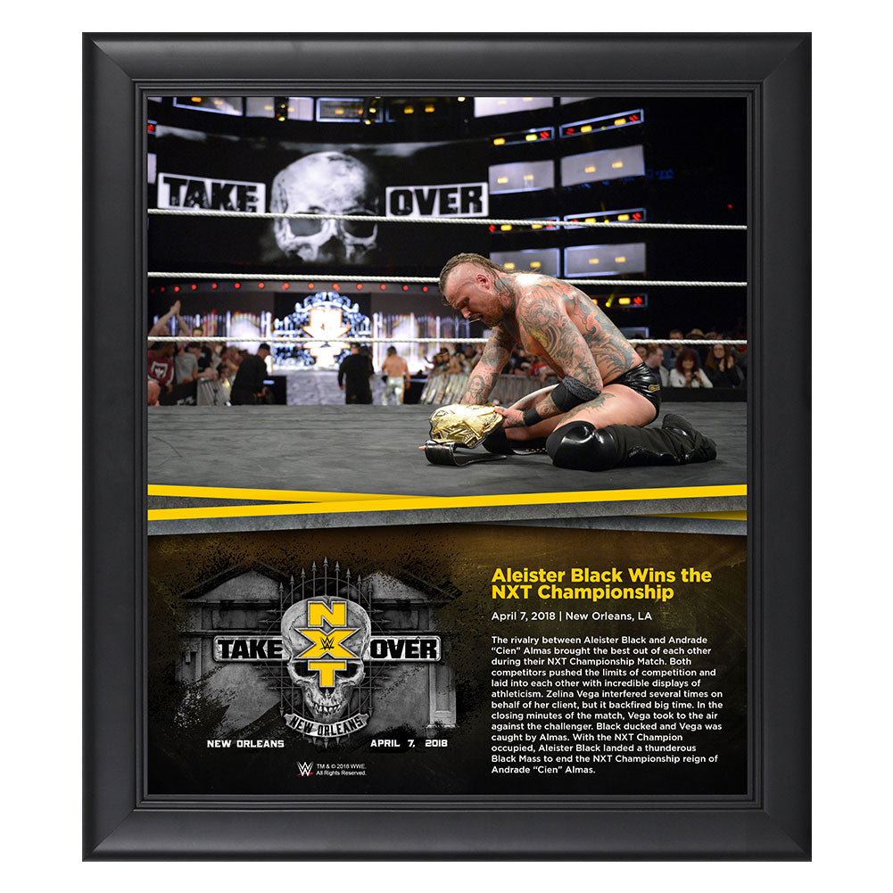 Aleister Black NXT TakeOver New Orleans 15 x 17 Framed Plaque Pwcatalog