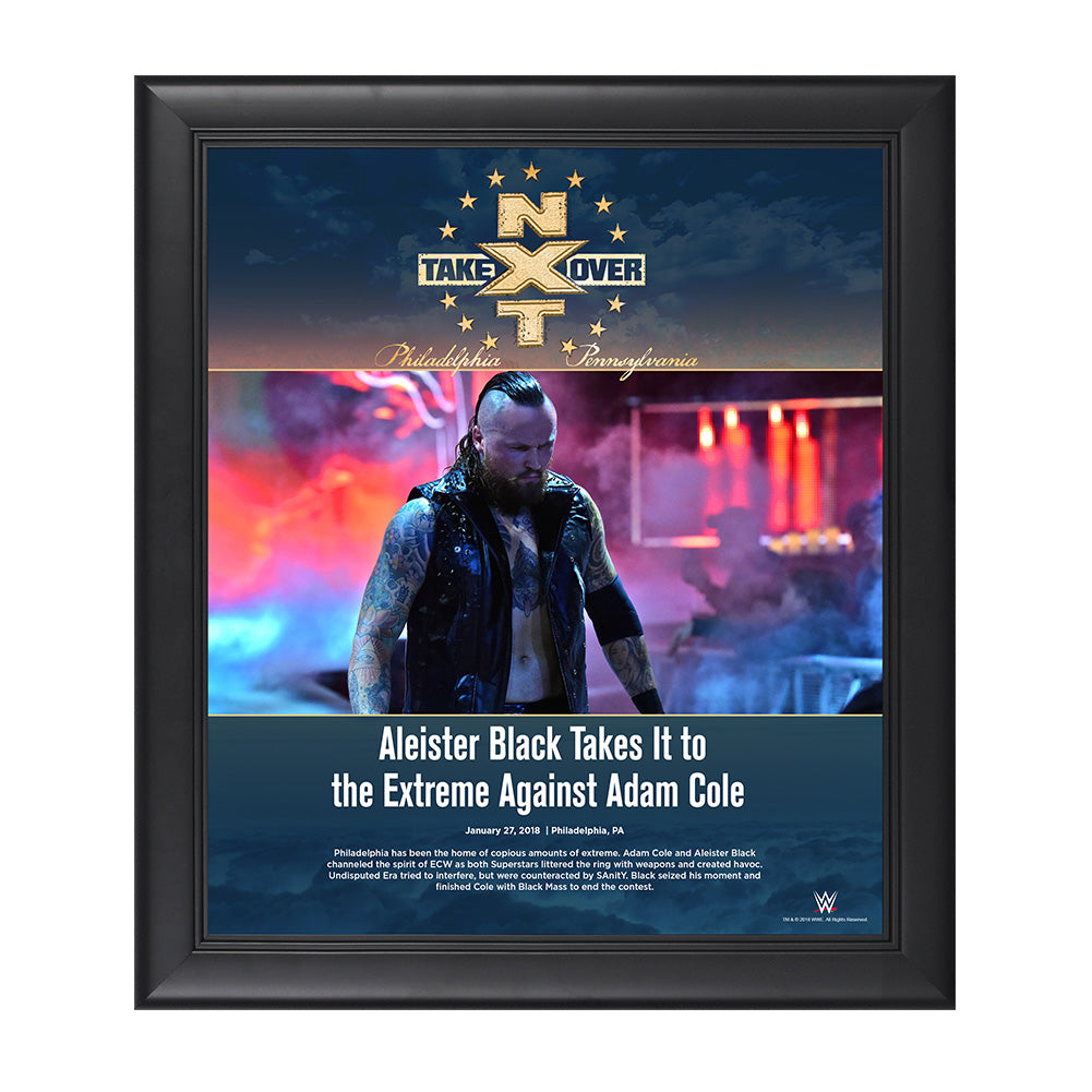 Aleister Black NXT TakeOver Philadelphia 2018 15 x 17 Framed Plaque Pwcatalog