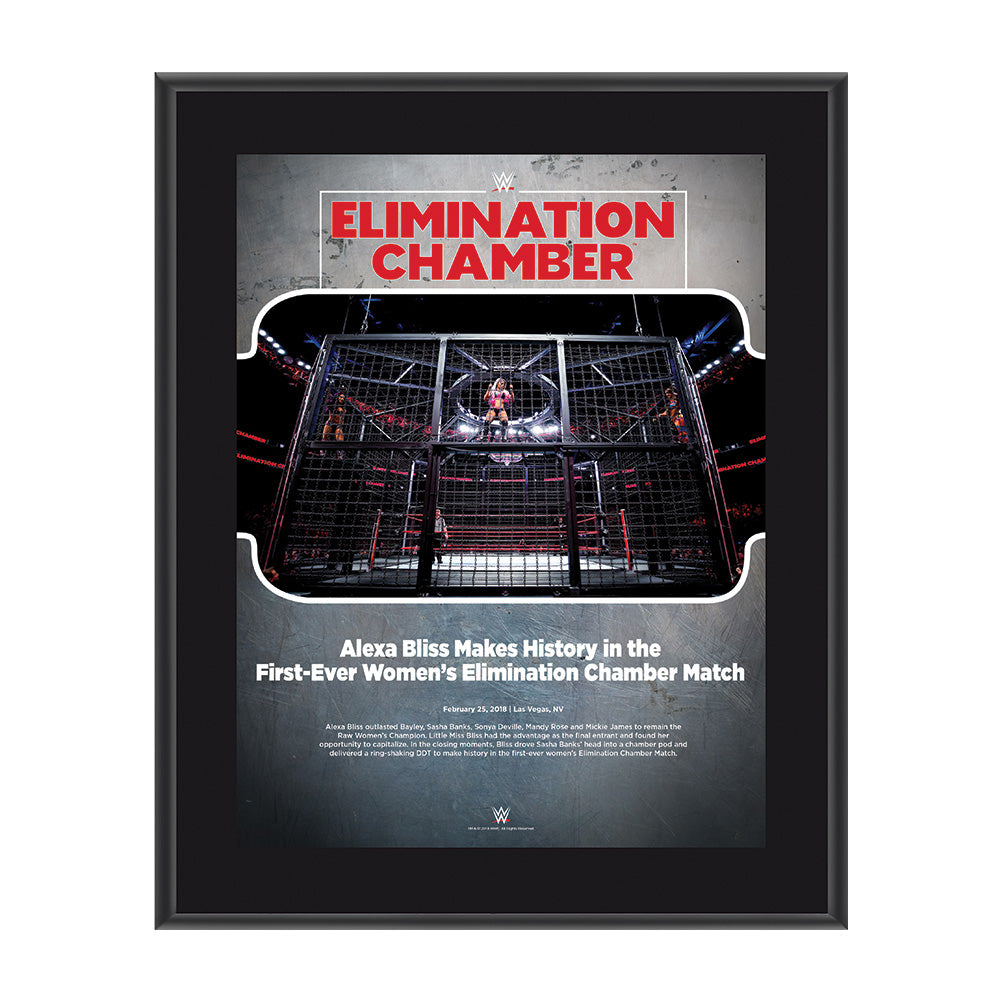 Alexa Bliss Elimination Chamber 2018 10 x 13 Commemorative Photo Plaque