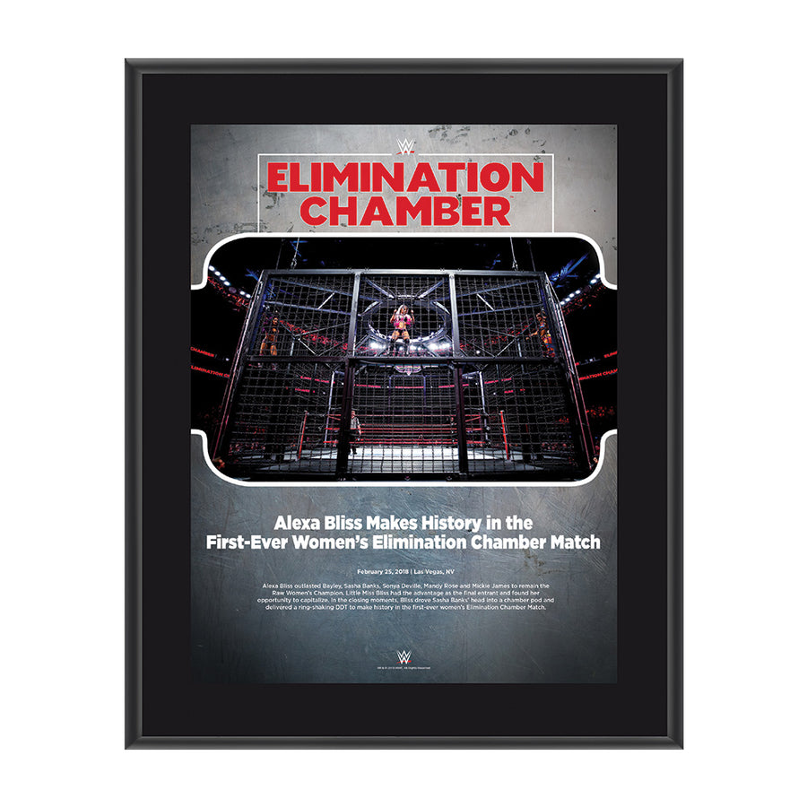 Alexa Bliss Elimination Chamber 2018 10 x 13 Commemorative Photo Plaque Pwcatalog