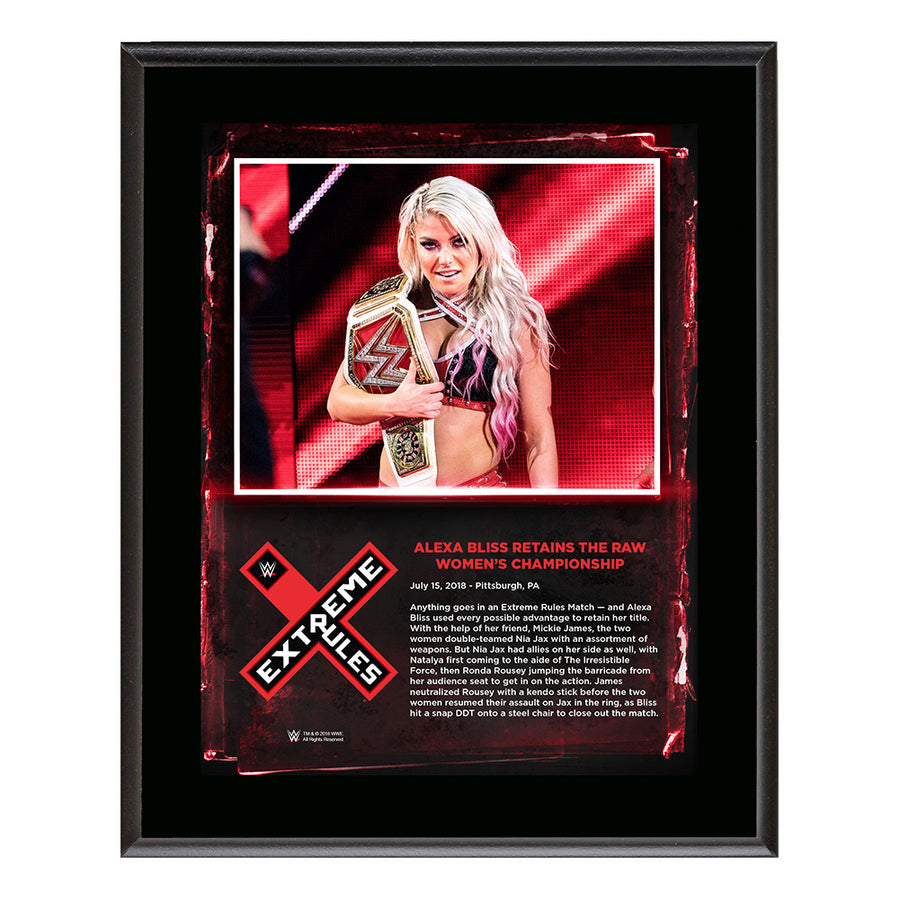 Alexa Bliss Extreme Rules 2018 10 x 13 Plaque Pwcatalog