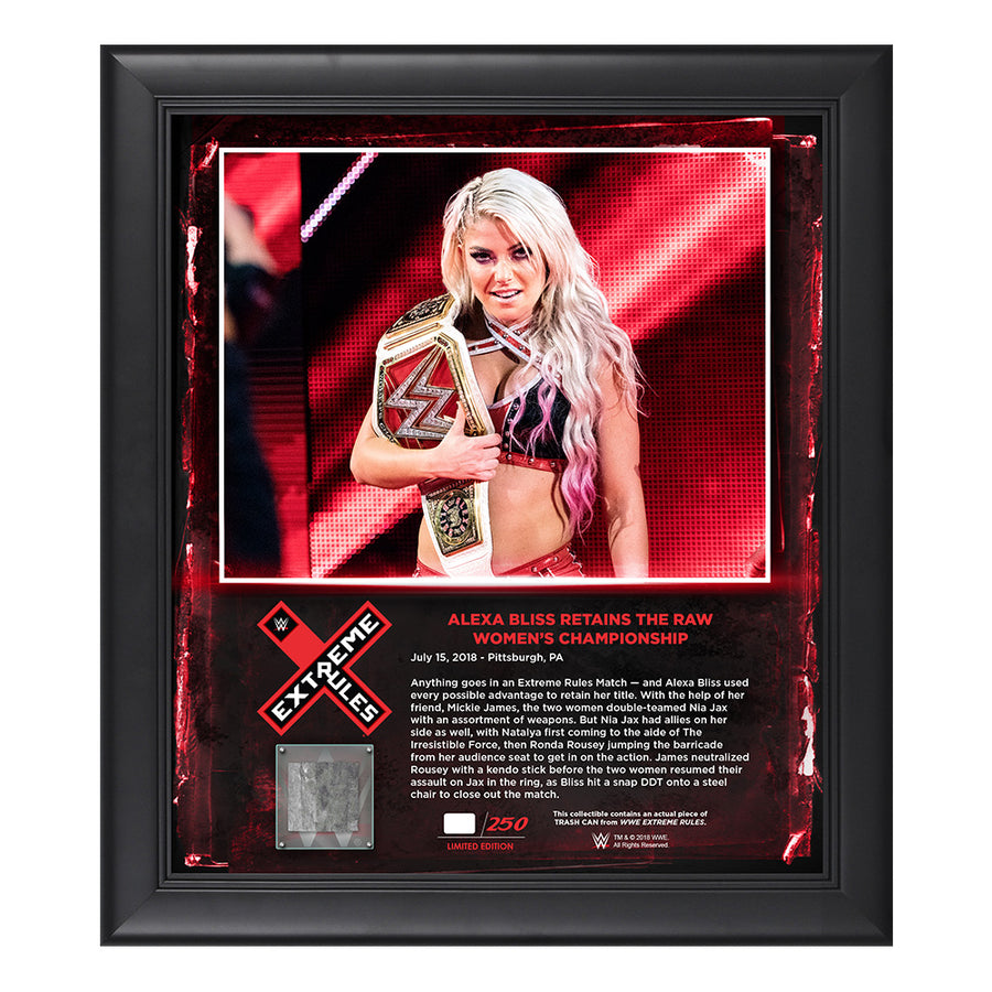Alexa Bliss Extreme Rules 2018 15 x 17 Framed Plaque w Ring Canvas Pwcatalog