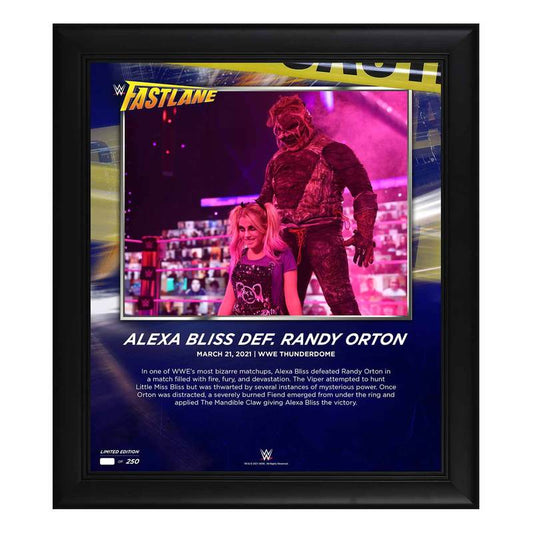 Alexa Bliss FastLane 2021 15 x 17 Commemorative Plaque