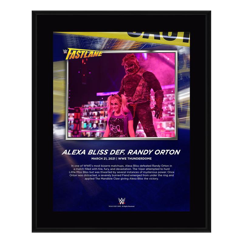 Alexa Bliss Fastlane 2021 10 x 13 Commemorative Plaque