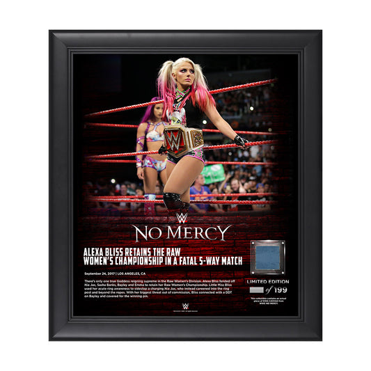 Alexa Bliss No Mercy 2017 15 x 17 Framed Plaque w Ring Canvas