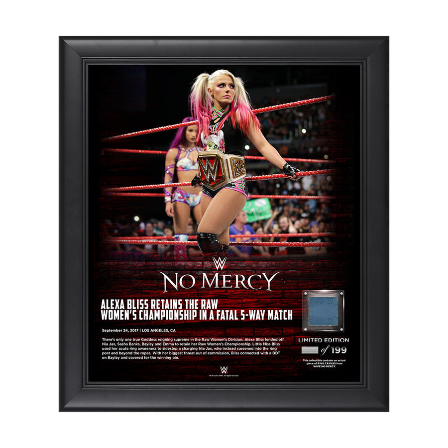 Alexa Bliss No Mercy 2017 15 x 17 Framed Plaque w Ring Canvas Pwcatalog